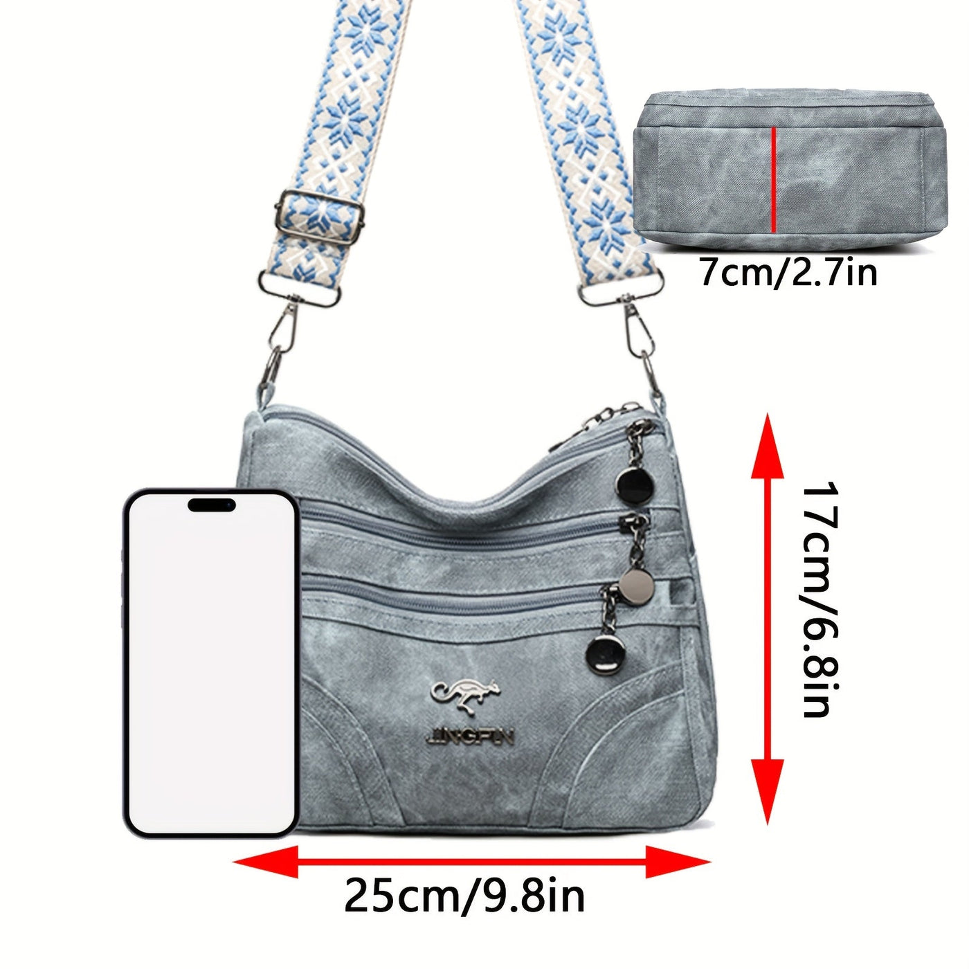 Kaori | Casual Denim Shoulder Bag