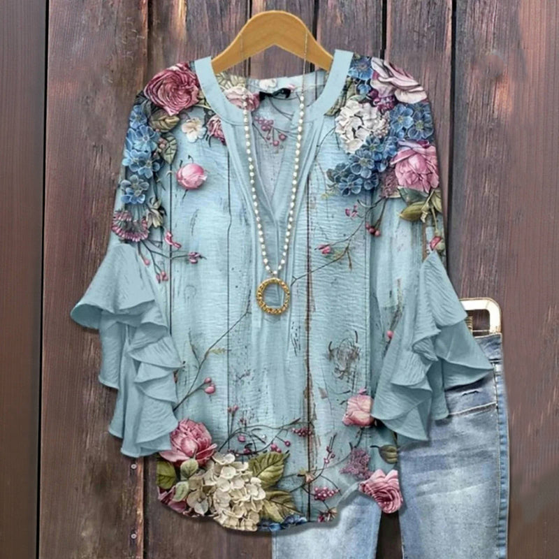 Hannah | Ruffle Sleeve Blouse