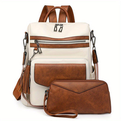 Kali | Leather Backpack with Multiple Pockets