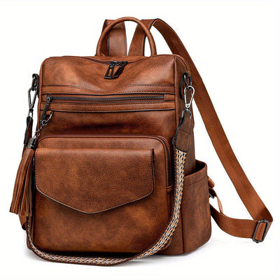 Kali | Leather Backpack with Multiple Pockets