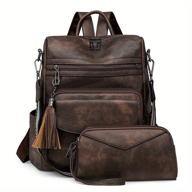 Kali | Leather Backpack with Multiple Pockets