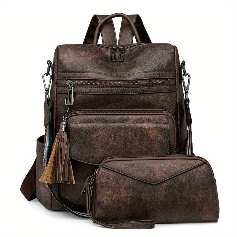 Kali | Leather Backpack with Multiple Pockets