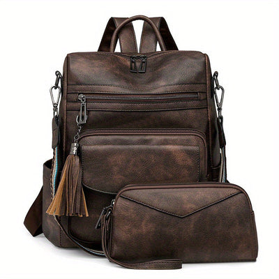 Kali | Leather Backpack with Multiple Pockets