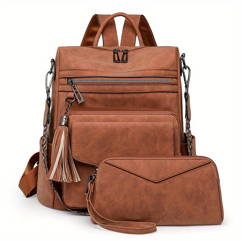 Kali | Leather Backpack with Multiple Pockets