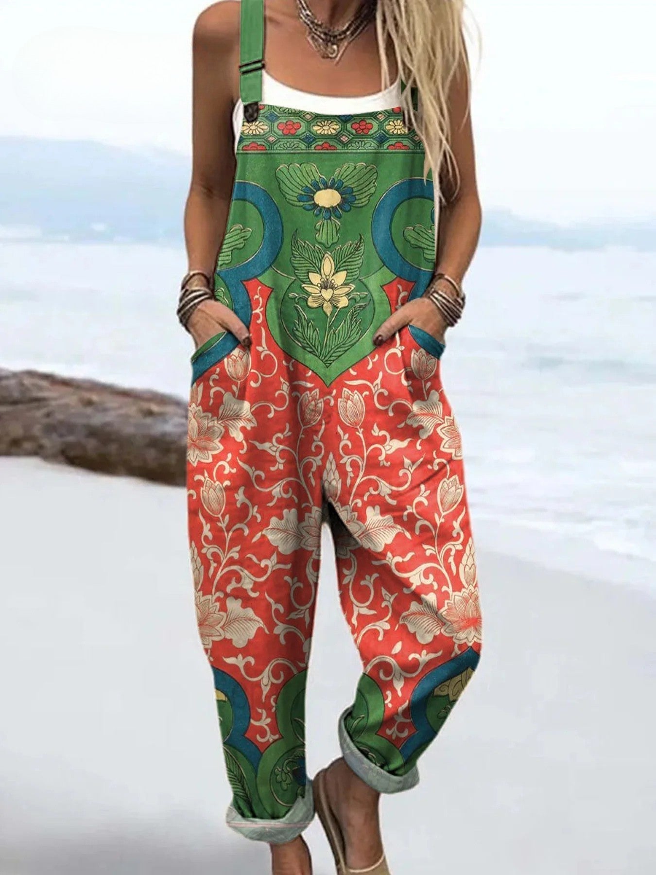 Olivia | Vibrant Floral Print Jumpsuit