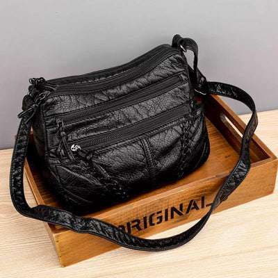 Maja | Woven Leather Crossbody Bag