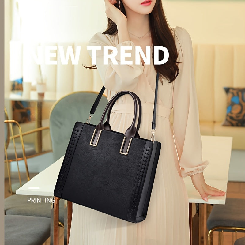 Clara | Floral-Patterned Leather Tote