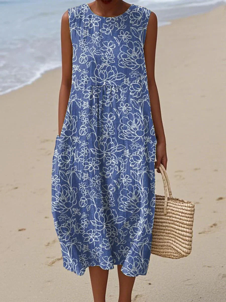 Sandra - Sleeveless Summer Pocket Dress