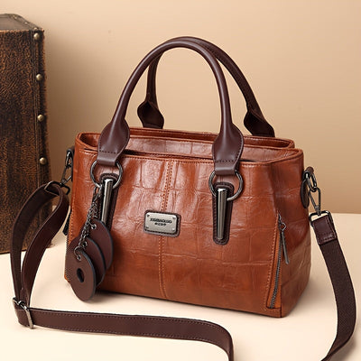 Kendra | Crocodile-Patterned Leather Handbag