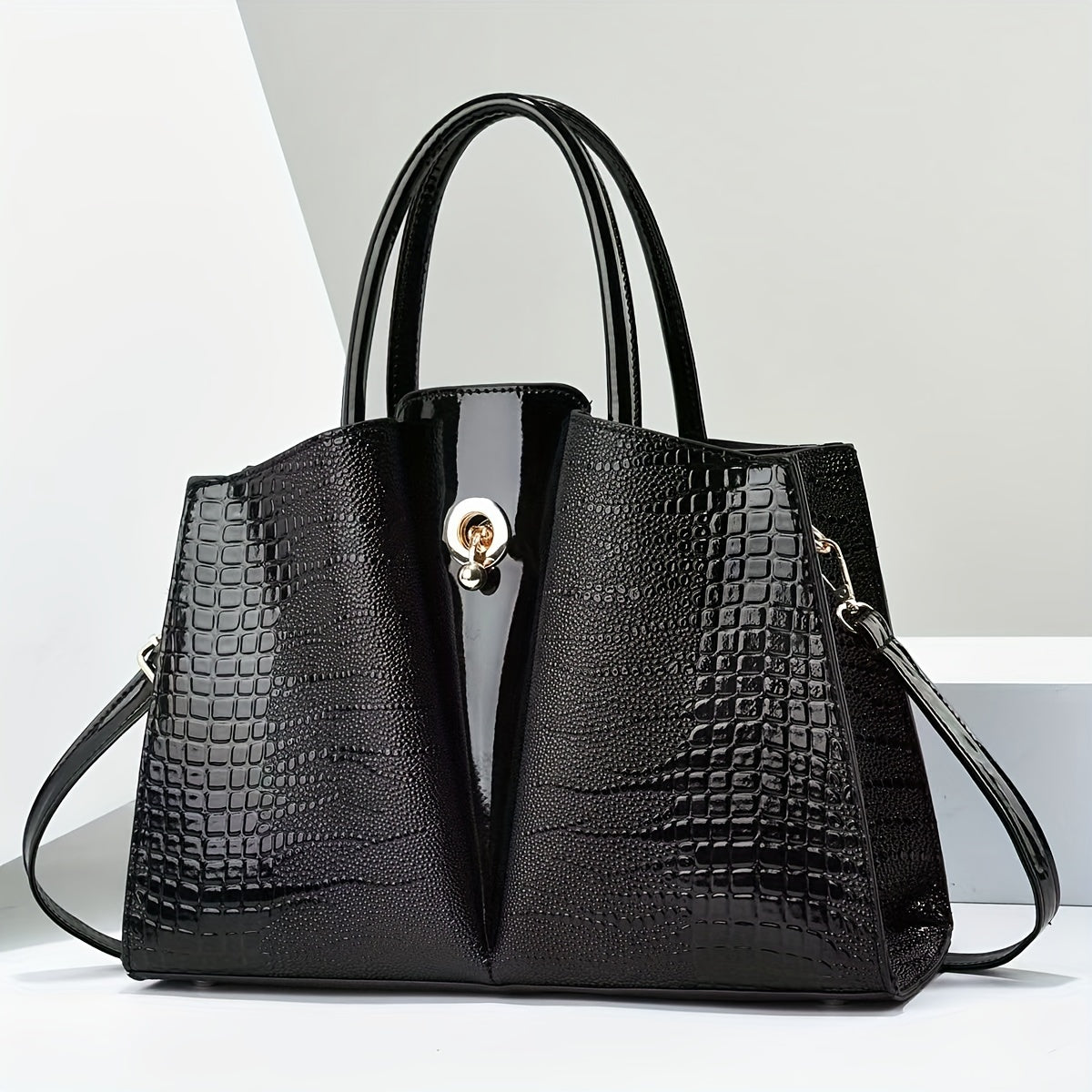 Kayla | Elegant mule bag with crocodile pattern