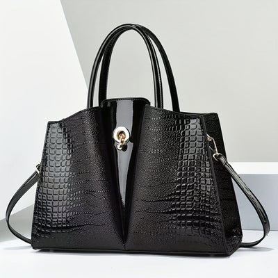 Kayla | Elegant mule bag with crocodile pattern