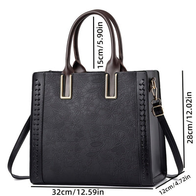 Clara | Floral-Patterned Leather Tote