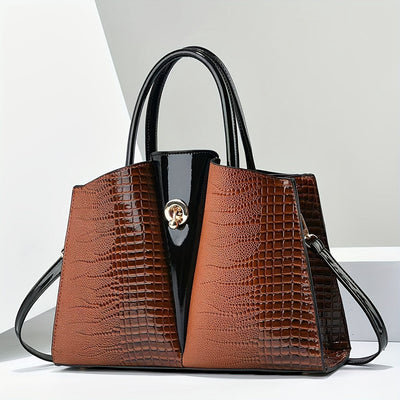 Kayla | Elegant mule bag with crocodile pattern