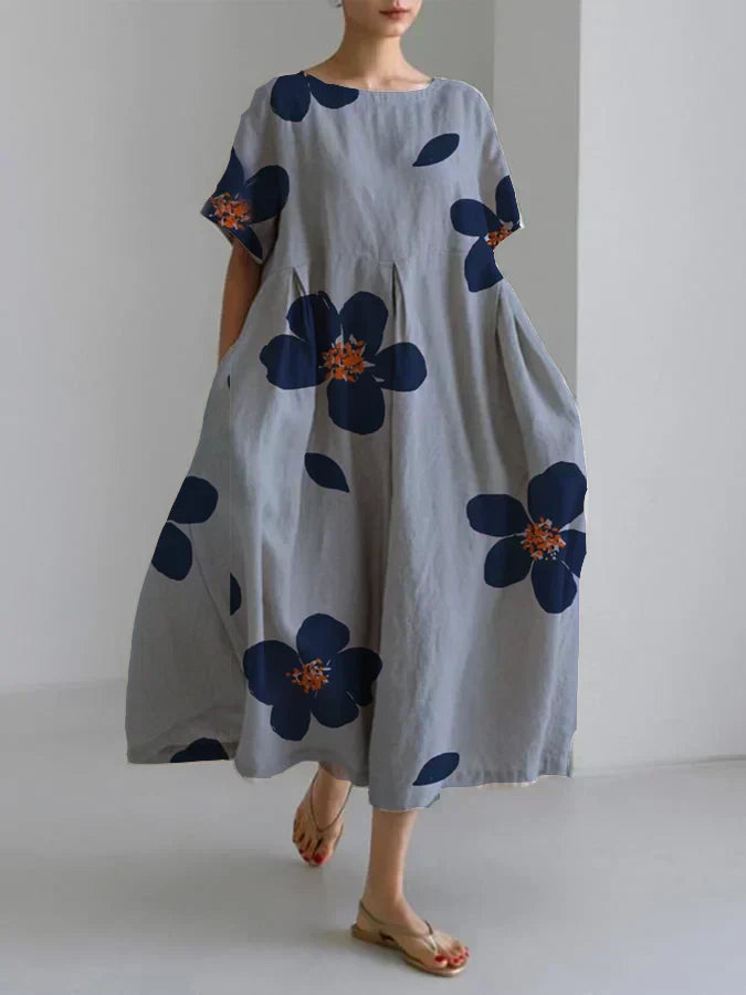 Raffaella | Flowing Viscose Floral Dress
