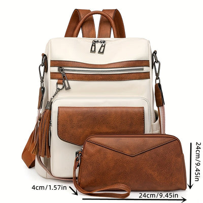 Kali | Leather Backpack with Multiple Pockets