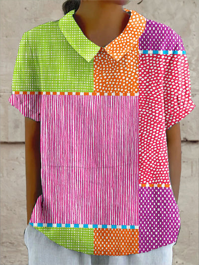 Lila | Sunburst Patchwork Shirt