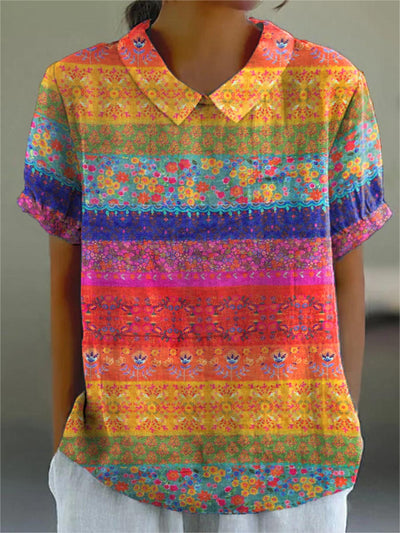 Lila | Sunburst Patchwork Shirt