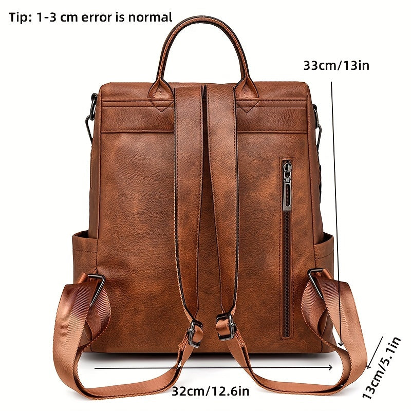 Kali | Leather Backpack with Multiple Pockets