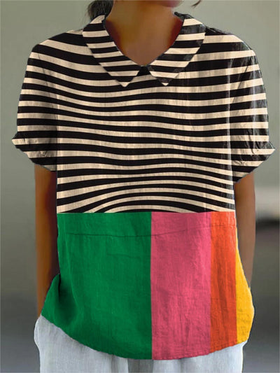 Lila | Sunburst Patchwork Shirt