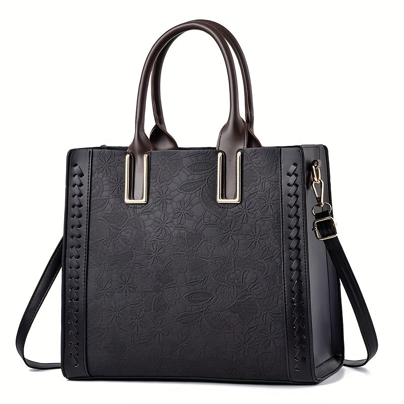 Clara | Floral-Patterned Leather Tote
