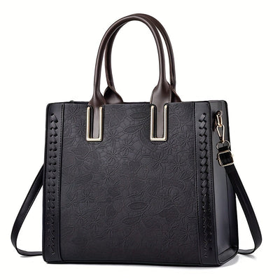 Clara | Floral-Patterned Leather Tote