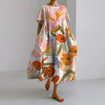 Valentina | Elegant Floral Viscose Dress