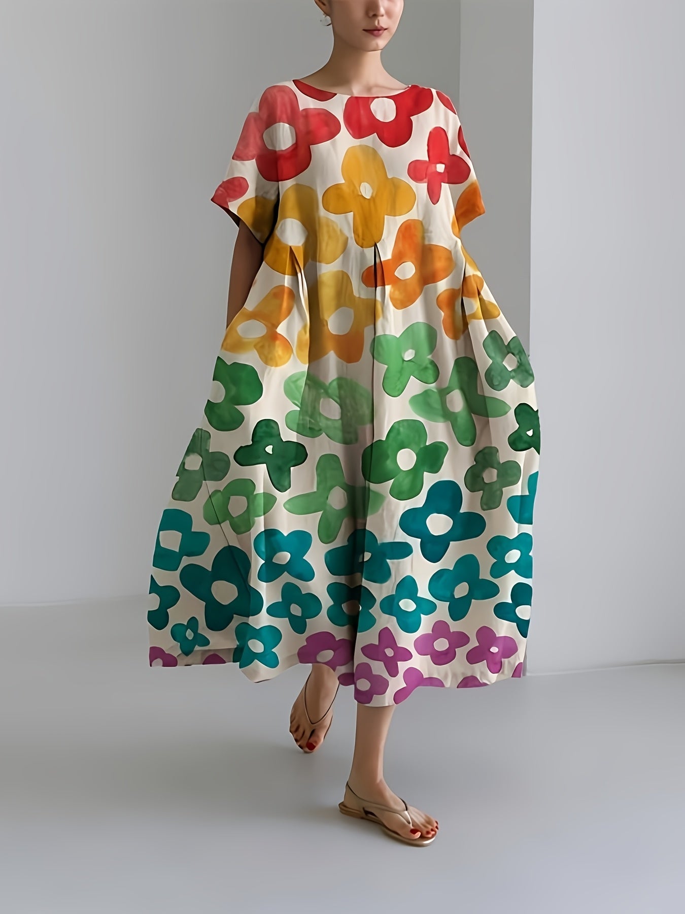 Meral | Rainbow Garden Dress