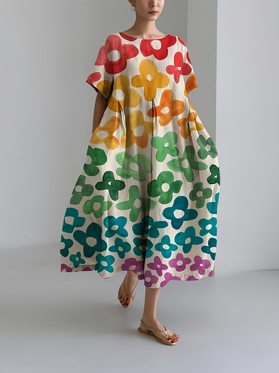Meral | Rainbow Garden Dress