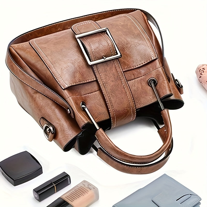 Kimberly | Structured Leather Bucket Bag