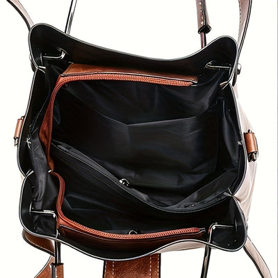 Kimberly | Structured Leather Bucket Bag