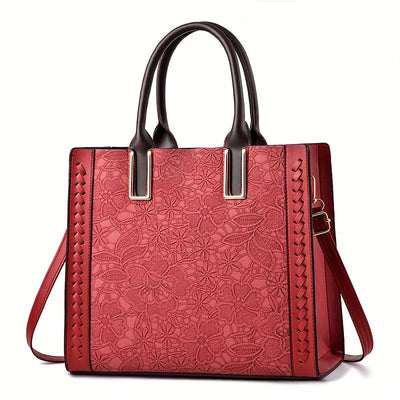 Clara | Floral-Patterned Leather Tote