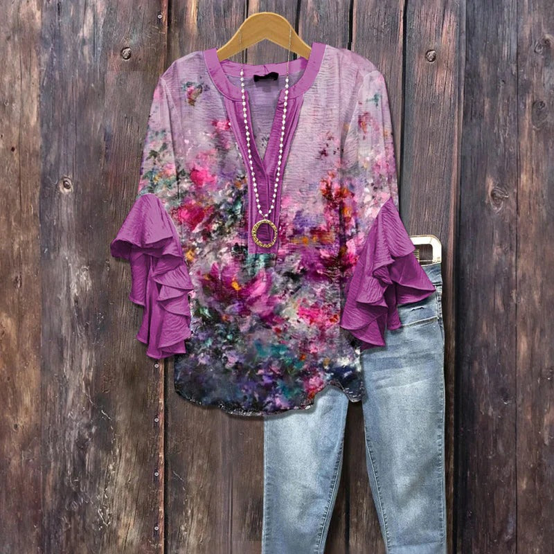 Lara | Ruffle Sleeve Blouse