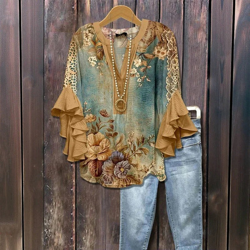 Jasmine | Ruffle Sleeve Blouse